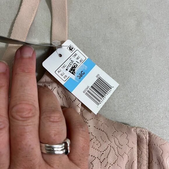 Wacoal beige nude bra lined no padding side support women's 38C - Picture 2 of 6